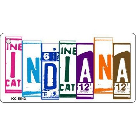 SMART BLONDE Indiana License Plate Tag Art Metal Novelty Aluminum Key Chain KC-5513